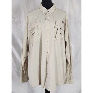 Columbia PFG Omni Shade Shirt Mens X-Large Long Sleeve Fishing Hiking Button Up
